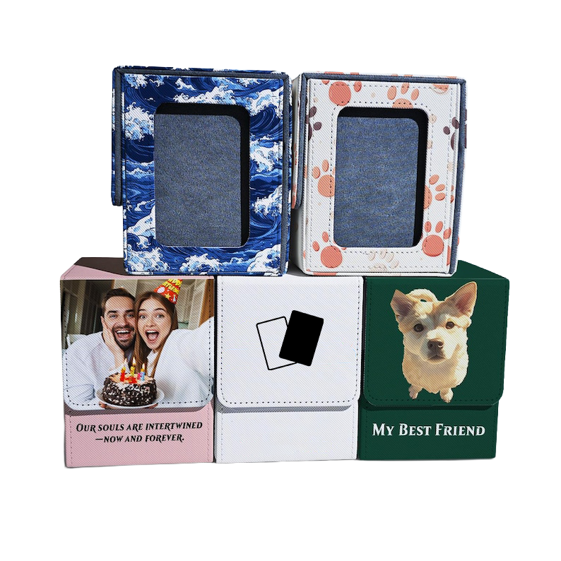 Custom printed deck boxes in five designs
