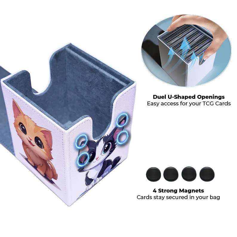 Dual U-shaped openings and 4 strong magnets